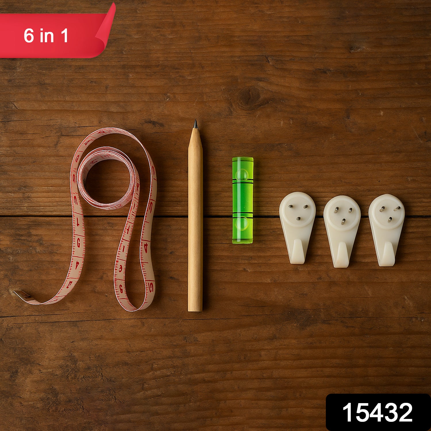 6-in-1 Wall Hanging  Measurement Tool Kit 6-in-1 Wall Hanging  Measurement Tool Kit